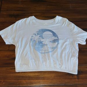 hollister blue/purple beach sunset tee shirt size medium